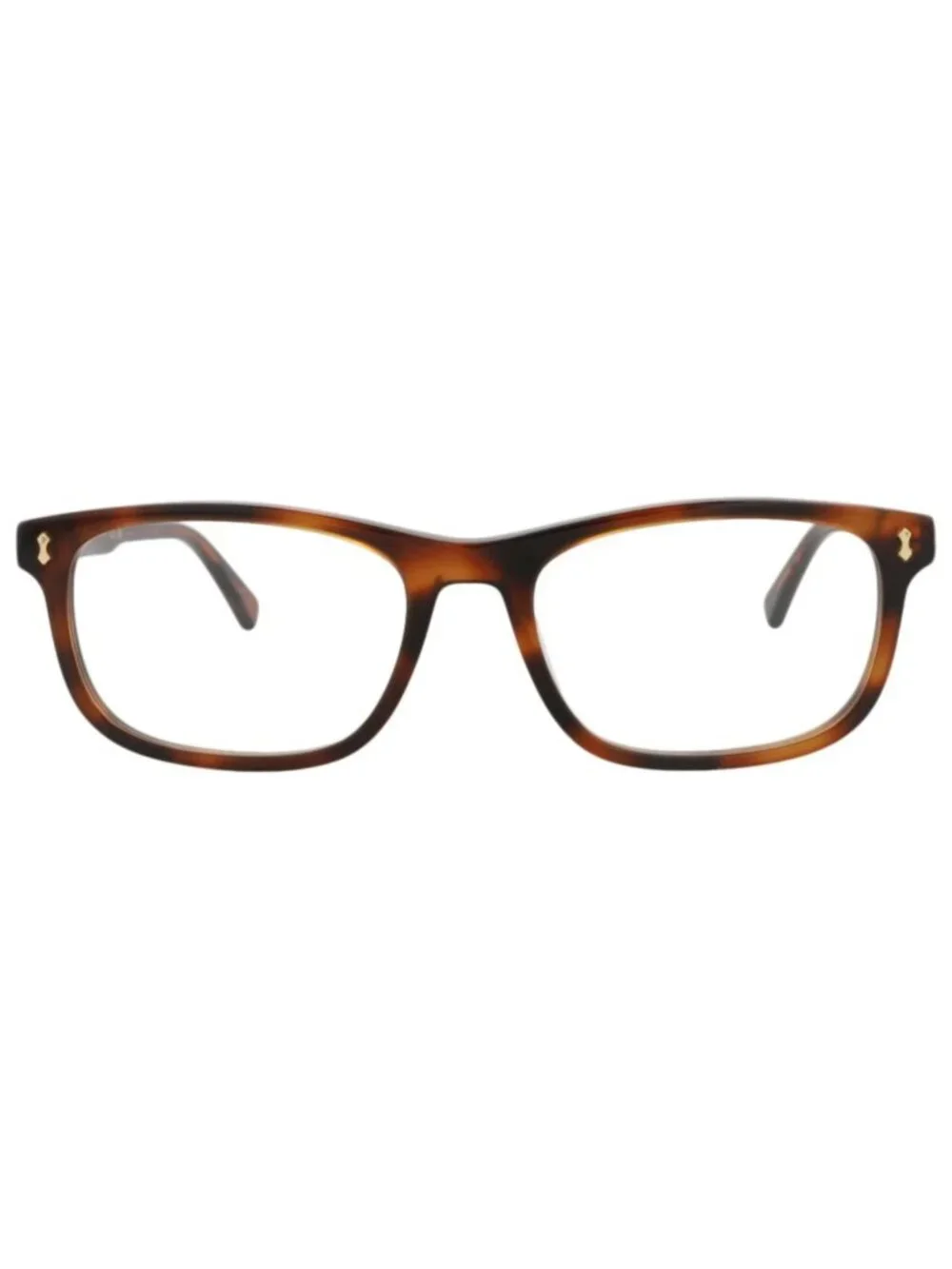 New Gucci Women's Eyeglasses Square Rectangle Acetate Frame Mens Havana Havana